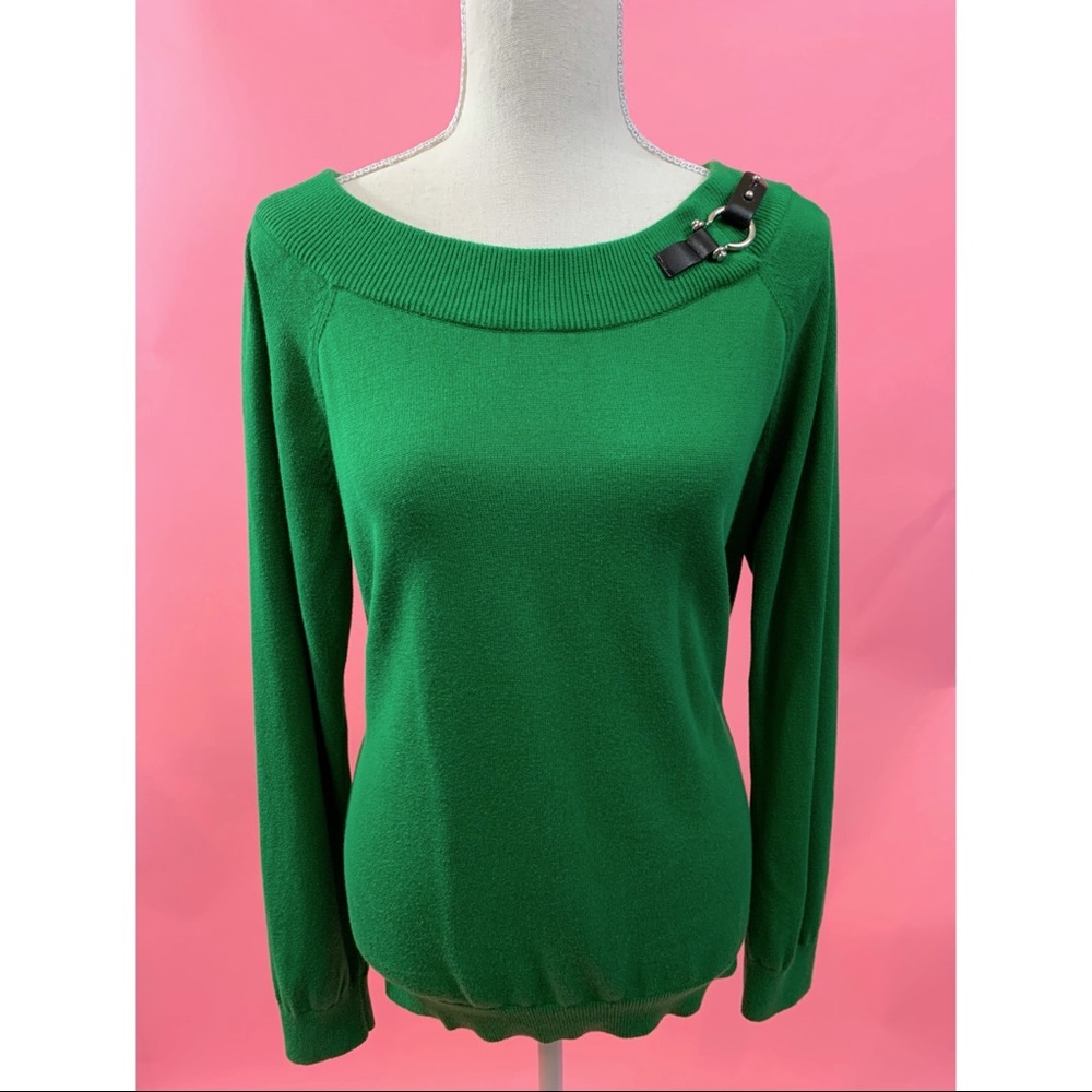 Ralph Lauren Green Boat Neck Sweater